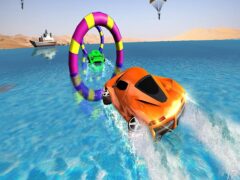 Floating Water Surfer Car Driving : Beach Racing