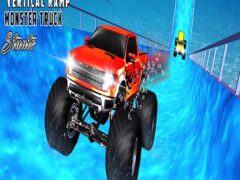 Water Surfer Vertical Ramp Monster Truck Game